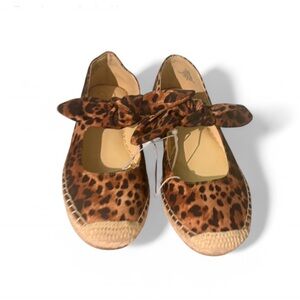 Jessica Simpson Brown Leopard Espadrilles